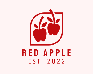 Red Apple Fruit Stand logo design