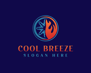 HVAC Heating Cooling logo design