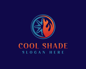 HVAC Heating Cooling logo design