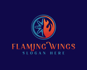 HVAC Heating Cooling logo design