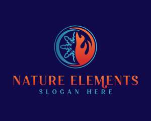 HVAC Heating Cooling logo design