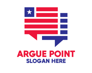 Patriotic Chat Boxes logo design