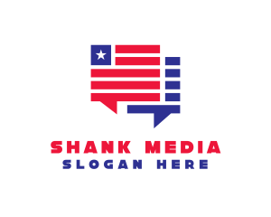 Patriotic Chat Boxes logo design