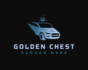 Winged Car Crown Logo