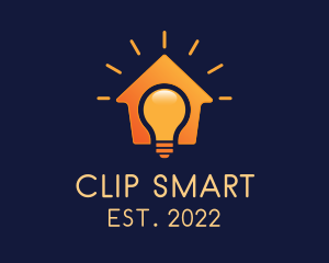 Smart Idea Bulb House  logo design