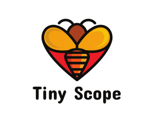 Bee Love Heart logo design