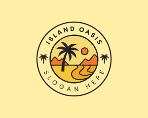 Island Beach Getaway logo design