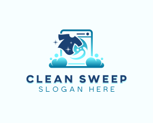 Laundry Shirt Clean logo design