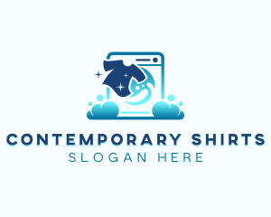 Laundry Shirt Clean logo design