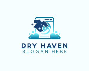 Laundry Shirt Clean logo design