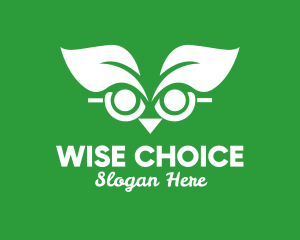 Wise Leaf Owl  logo design