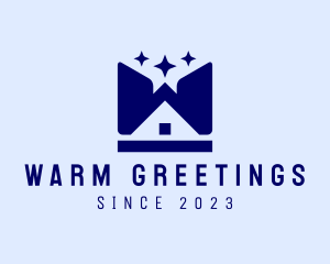 Blue Housing Letter W logo design