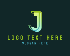 Digital Modern Letter J logo