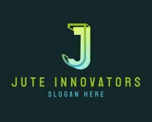 Digital Modern Letter J logo design