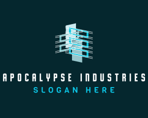 Industrial Building Blueprint logo design