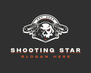 Skull Shooting Gun logo