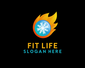 Snow Fire 3D Logo