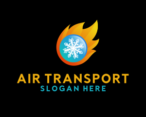 Snowflake Fire HVAC logo design