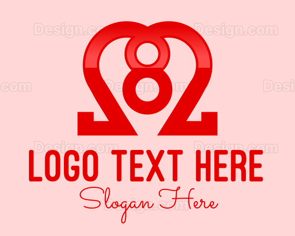 Lovely Heart Number 8 Logo