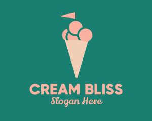 Ice Cream Flag logo