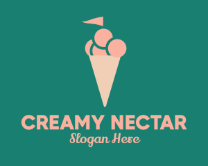 Ice Cream Flag logo