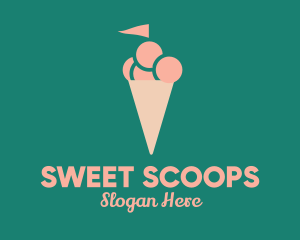 Ice Cream Flag logo