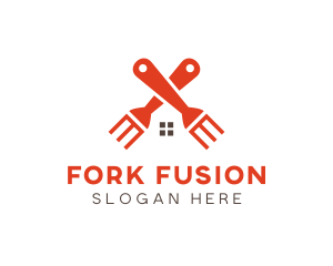 Fork House Restaurant logo design