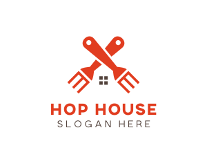 Fork House Restaurant logo design