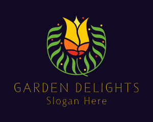 Tropical Flower Garden logo design