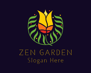 Tropical Flower Garden logo design