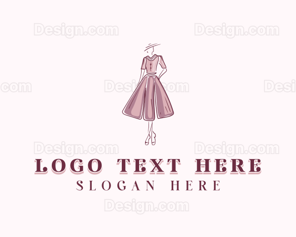 Fashionista Dress Seamstress Logo