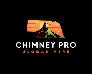 Chimney Rock Nebraska logo design