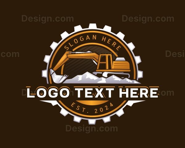 Construction Excavator Machinery Logo