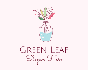 Watercolor Flower Vase logo