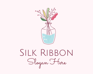 Watercolor Flower Vase logo design