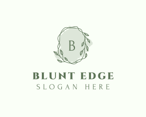 Watercolor Plant Wreath  logo design