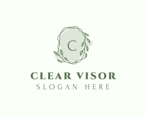 Watercolor Plant Wreath  logo design