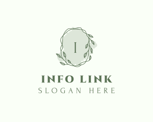 Watercolor Plant Wreath  logo design