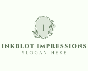 Watercolor Plant Wreath  logo design