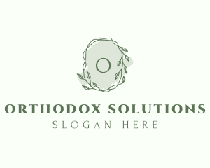 Watercolor Plant Wreath  logo design