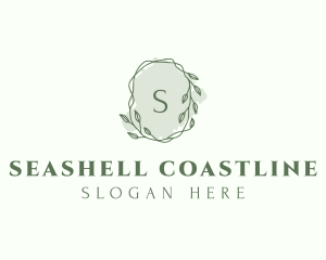 Watercolor Plant Wreath  logo design