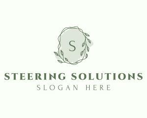 Watercolor Plant Wreath  logo design