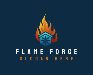 Snowflake Fire House logo design