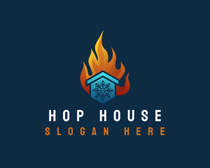 Snowflake Fire House logo design