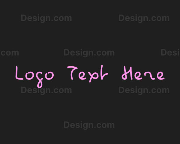 Fun Neon Handwriting Logo