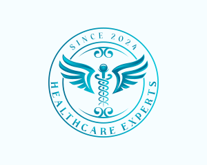 Healthcare Caduceus Pharmacy logo design