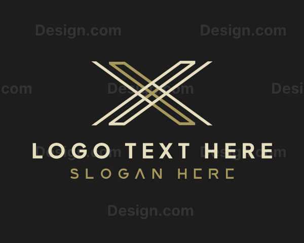 Minimal Architecture Business Letter X Logo