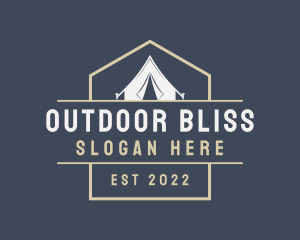 Outdoor Camping Tent logo design