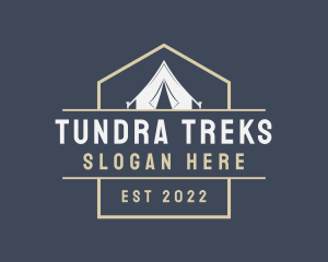 Outdoor Camping Tent logo design