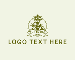 Marijuana Weed Plant logo